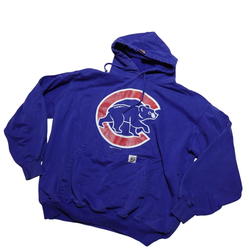 Chicago Cubs Hoodie Mens XL Blue MLB Baseball Stitches Sweatshirt Pullover